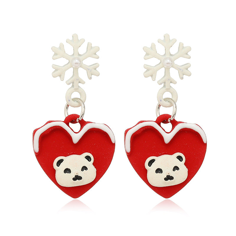 Wholesale Christmas tree bell  alloy earrings